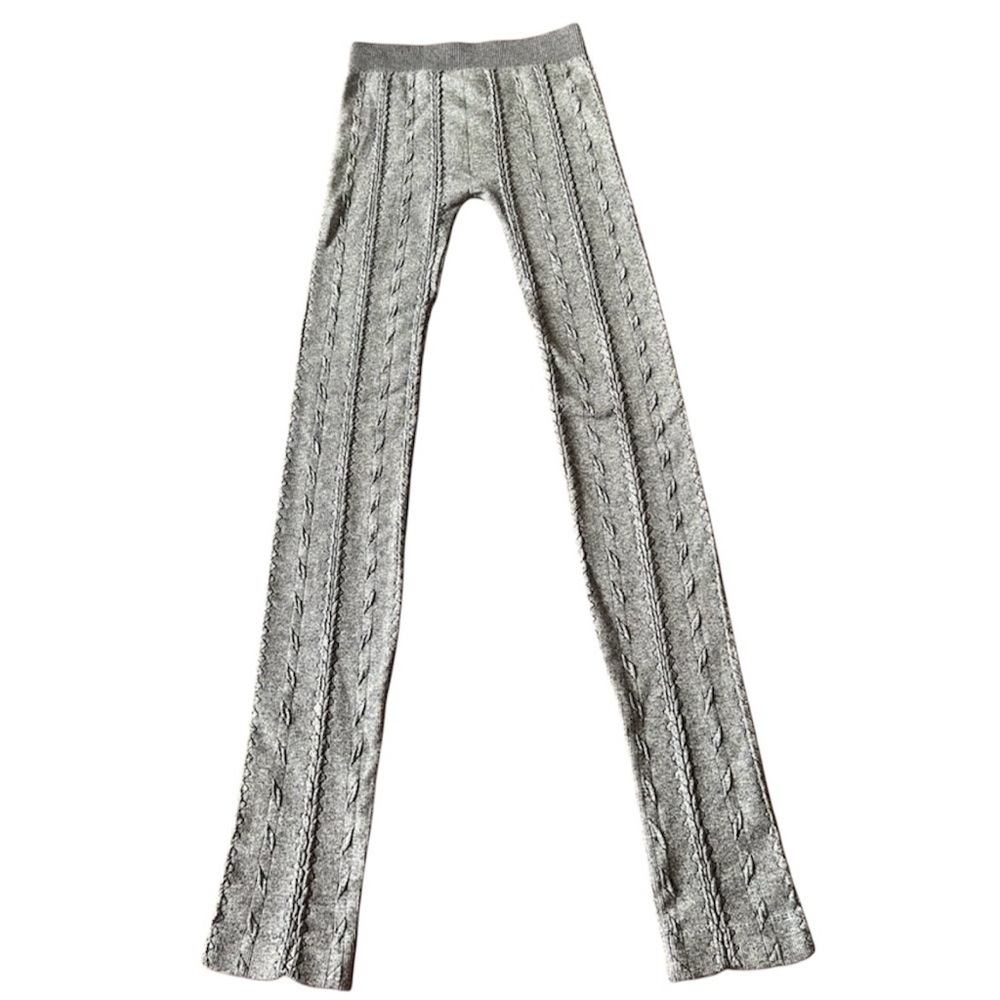 Nikibiki Textured Cable Knit Blue Fashion Leggings Size OS - Picture 4 of 5